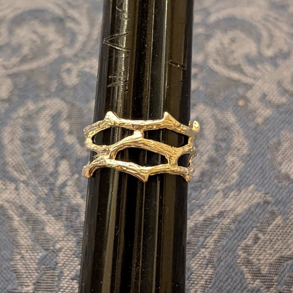 Ring Sterling Silver Branches 925 Size 9